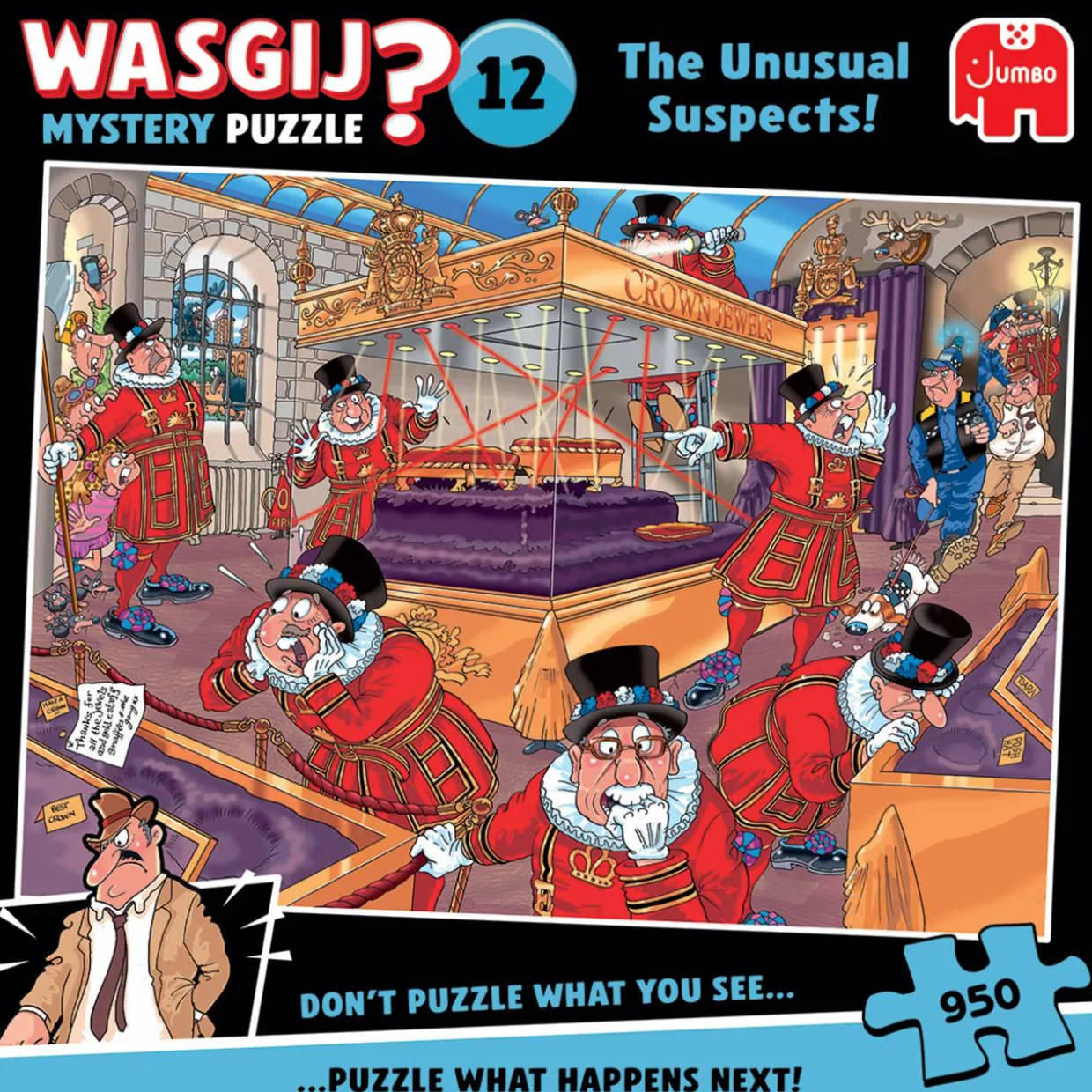 Palapeli Jumbo 950 palaa Wasgij Mystery 12 The Unusual Suspects!