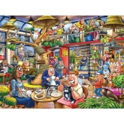 Palapeli Jumbo 1000 palaa Wasgij Mystery 28 Feline Frenzy!
