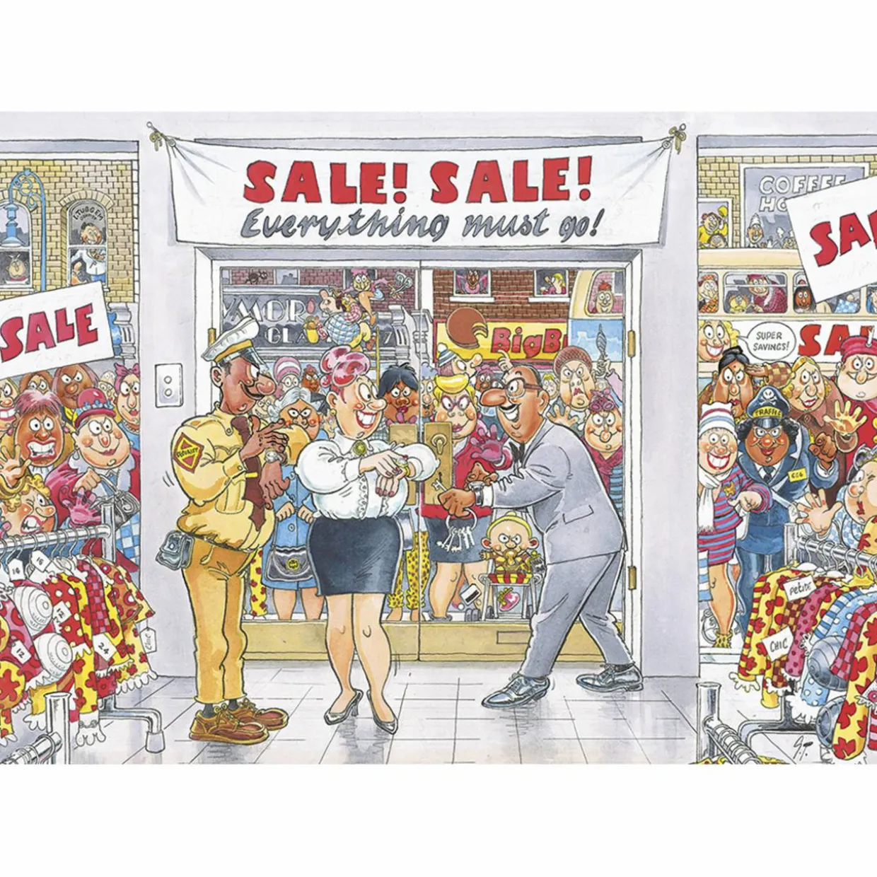 Palapeli Jumbo 1000 palaa Wasgij Retro Mystery 7 Everything Must Go
