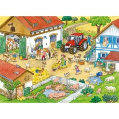 Palapeli Ravensburger A Day at the Farm 2x24 palaa