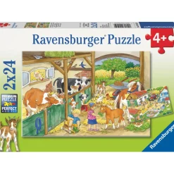 Palapeli Ravensburger A Day at the Farm 2x24 palaa
