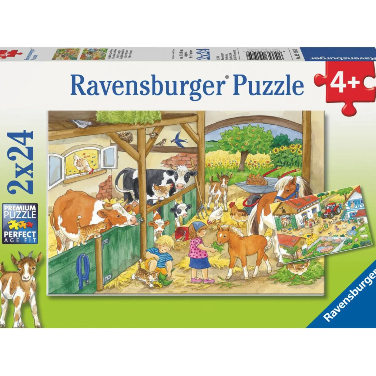 Palapeli Ravensburger A Day at the Farm 2x24 palaa