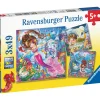 Palapeli Ravensburger Charming Mermaids 3x49 palaa