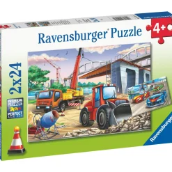 Palapeli Ravensburger Construction & Cars 2x24 palaa