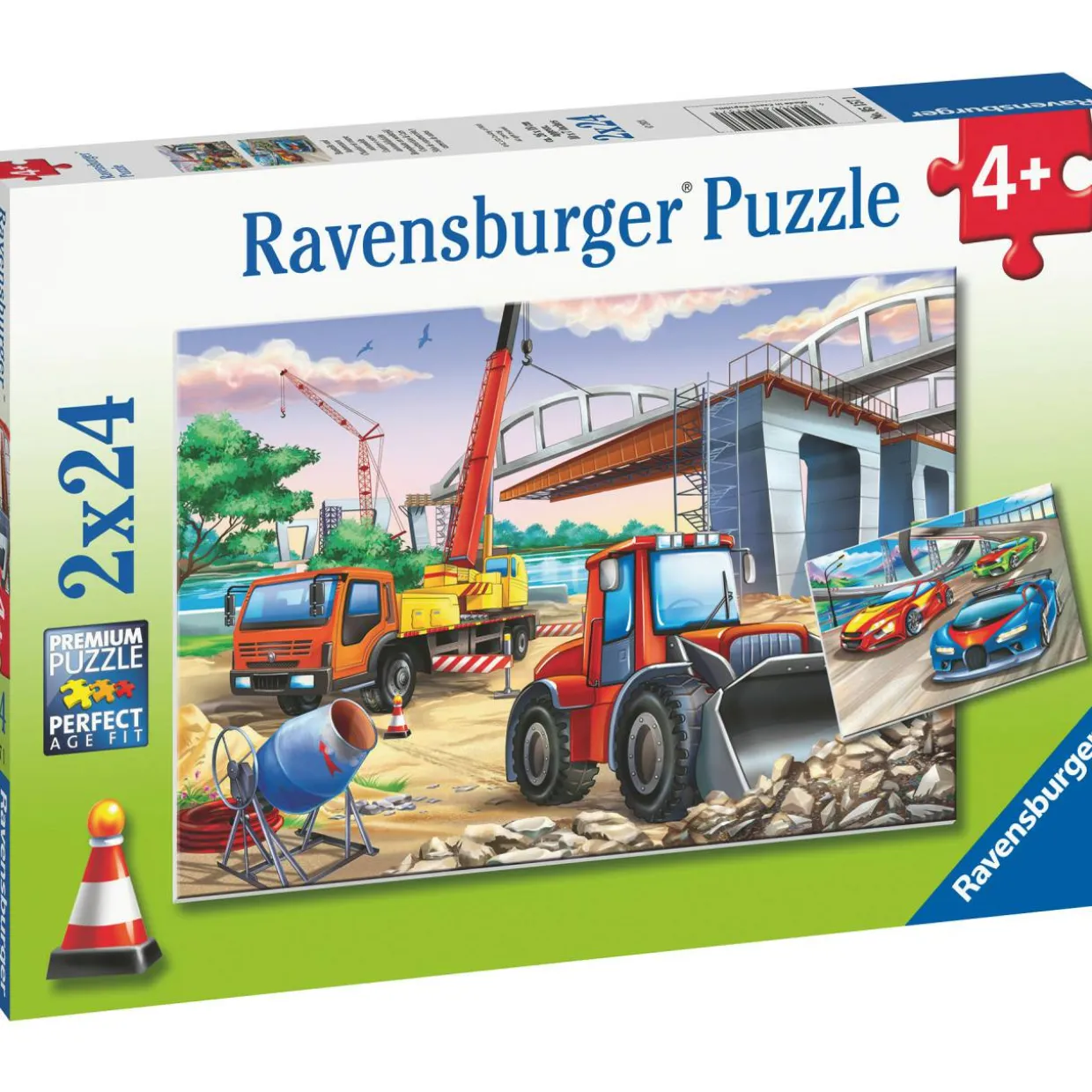 Palapeli Ravensburger Construction & Cars 2x24 palaa