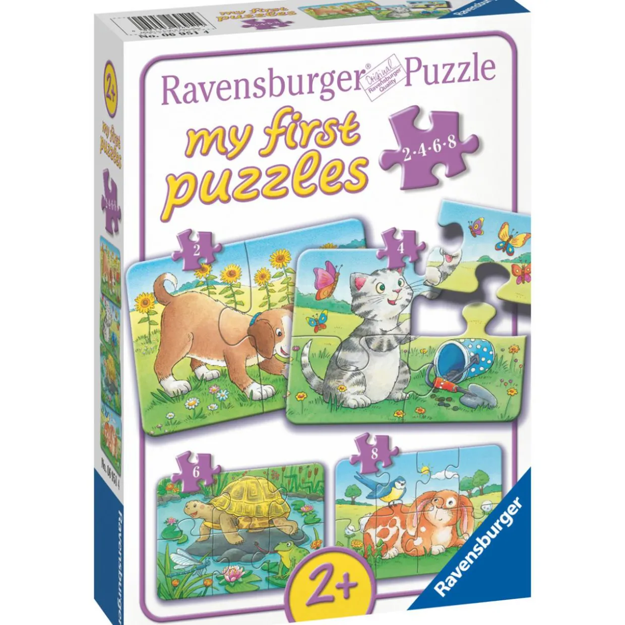 Palapeli Ravensburger Cute Pets 2/4/6/8 palaa