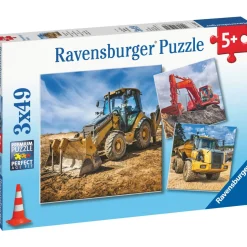 Palapeli Ravensburger Digger At Work 3x49 palaa