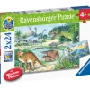 Palapeli Ravensburger Dinosaurs Of Land And Sea 2x24 palaa