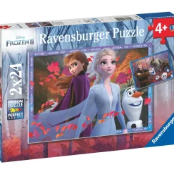 Palapeli Ravensburger Frozen 2 Frosty Adventures 2x24 palaa