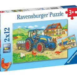 Palapeli Ravensburger Hard At Work 2x12 palaa