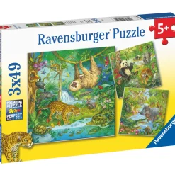 Palapeli Ravensburger In The Jungle 3x49 palaa