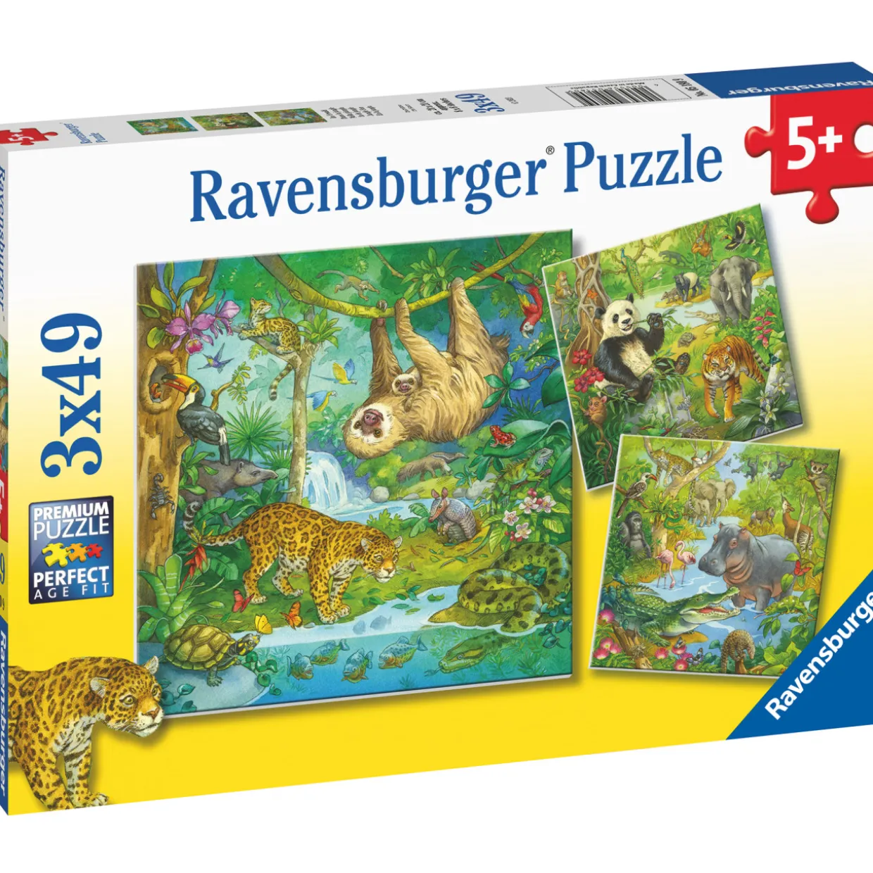 Palapeli Ravensburger In The Jungle 3x49 palaa