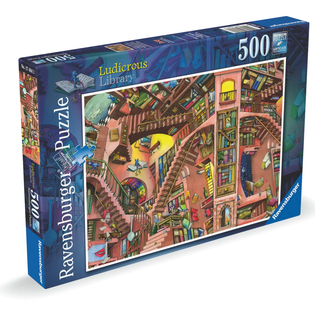 Palapeli Ravensburger Ludicrous Library 500 palaa
