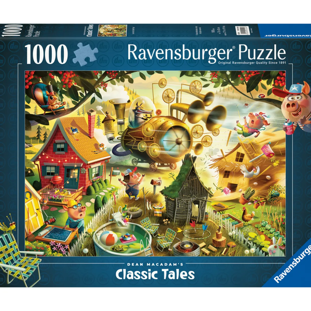 Palapeli Ravensburger 1000 palaa Look Out Little Pigs