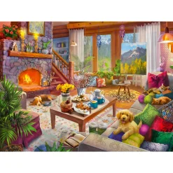 Palapeli Ravensburger 1000 palaa Cozy Cabin