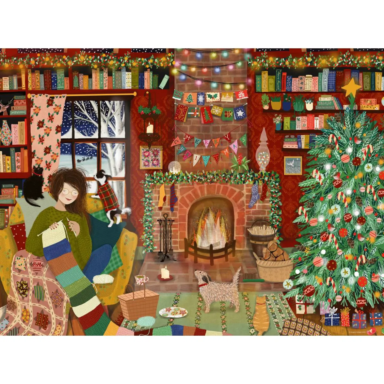 Palapeli Ravensburger 1000 palaa Home for Christmas