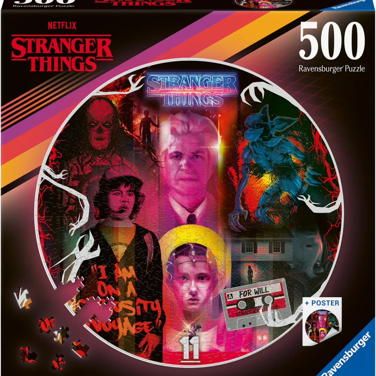 Palapeli Ravensburger 500 palaa Circle Of Colors Stranger Things