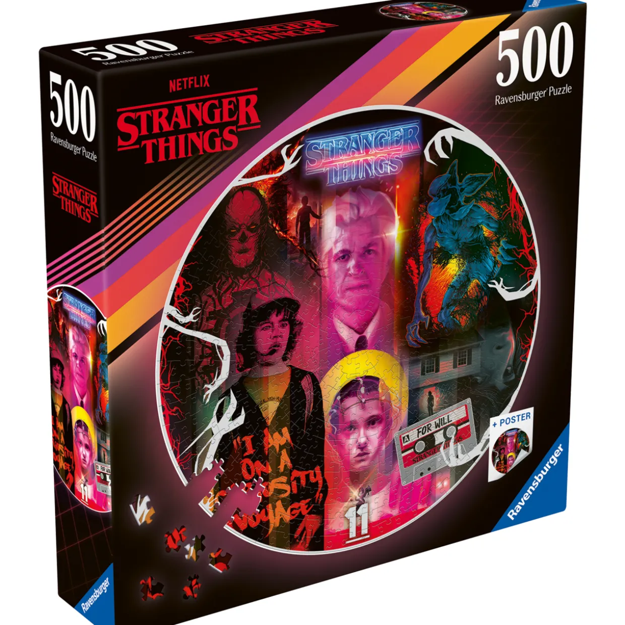 Palapeli Ravensburger 500 palaa Circle Of Colors Stranger Things