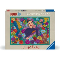 Palapeli Ravensburger 1000 palaa Frida Kahlo’s Paradise: Parrot, Monkey and Blooms