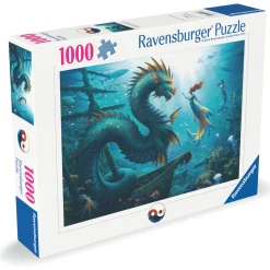 Palapeli Ravensburger 1000 palaa Enchanted Depths Dragon Mermaid