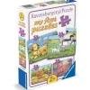 Palapeli Ravensburger 2/4/6/8 palaa Farm Animal Families