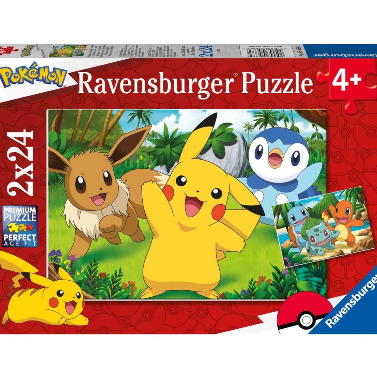 Palapeli Ravensburger Pokémon 2x24 palaa