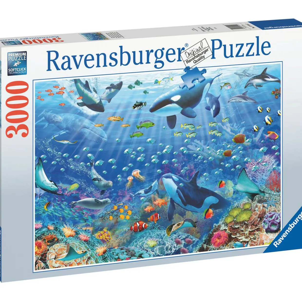 Palapeli Ravensburger Underwater 3000 palaa