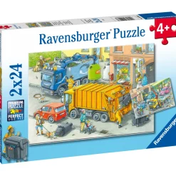 Palapeli Ravensburger Working Trucks 2x24 palaa