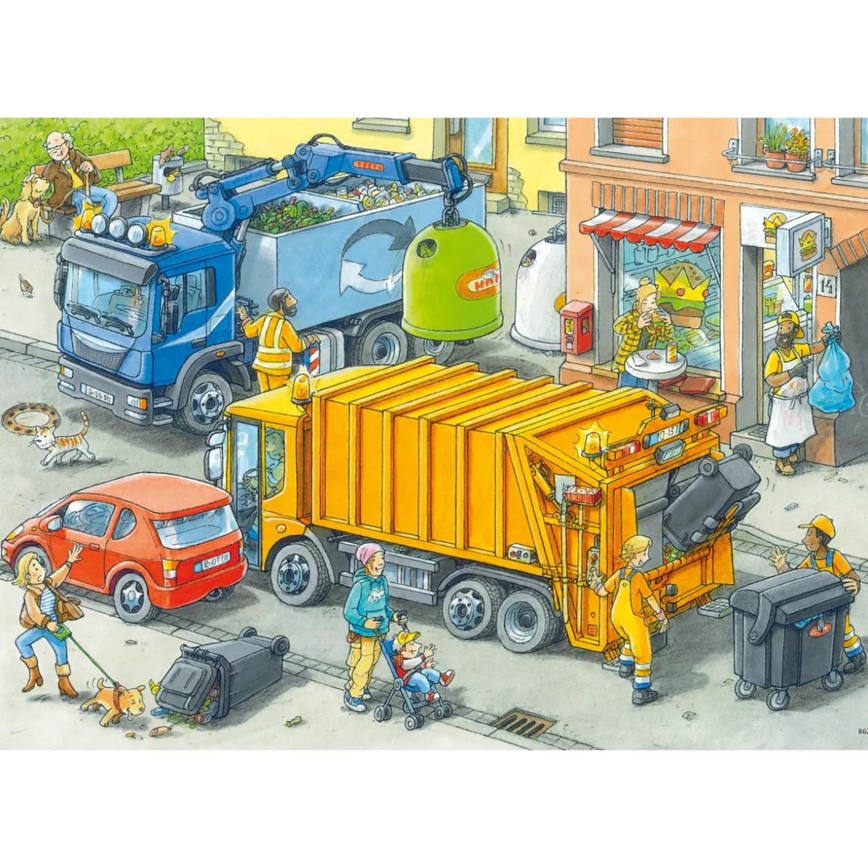 Palapeli Ravensburger Working Trucks 2x24 palaa