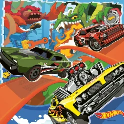 Palapeli Ravensburger 3 x 49 palaa Hot Wheels