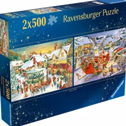 Palapeli Ravensburger 2x 500 palaa Christmas Collection No1
