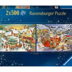 Palapeli Ravensburger 2x 500 palaa Christmas Collection No1
