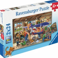 Palapeli Ravensburger 2 x 24 palaa Airplane & Train Repairs