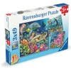 Palapeli Ravensburger 3 x 49 palaa Under Water