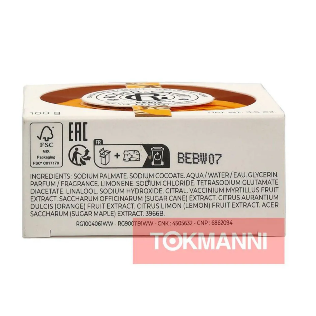 Palasaippua, Roger & Gallet 100 g Bois D'Orange