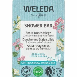 Palasaippua Weleda 75 g Geranium & Litsea cubeba