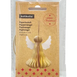 Paperienkeli Kotikulta 2 kpl 7 cm luonnonvalkoinen