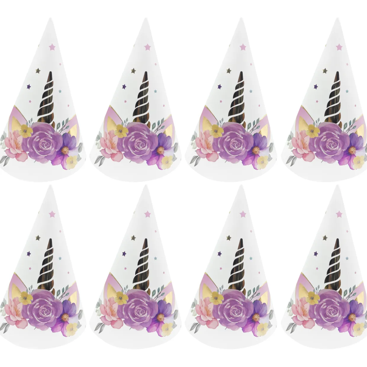 Partyhattu Let's Party 8 kpl Yksisarvinen