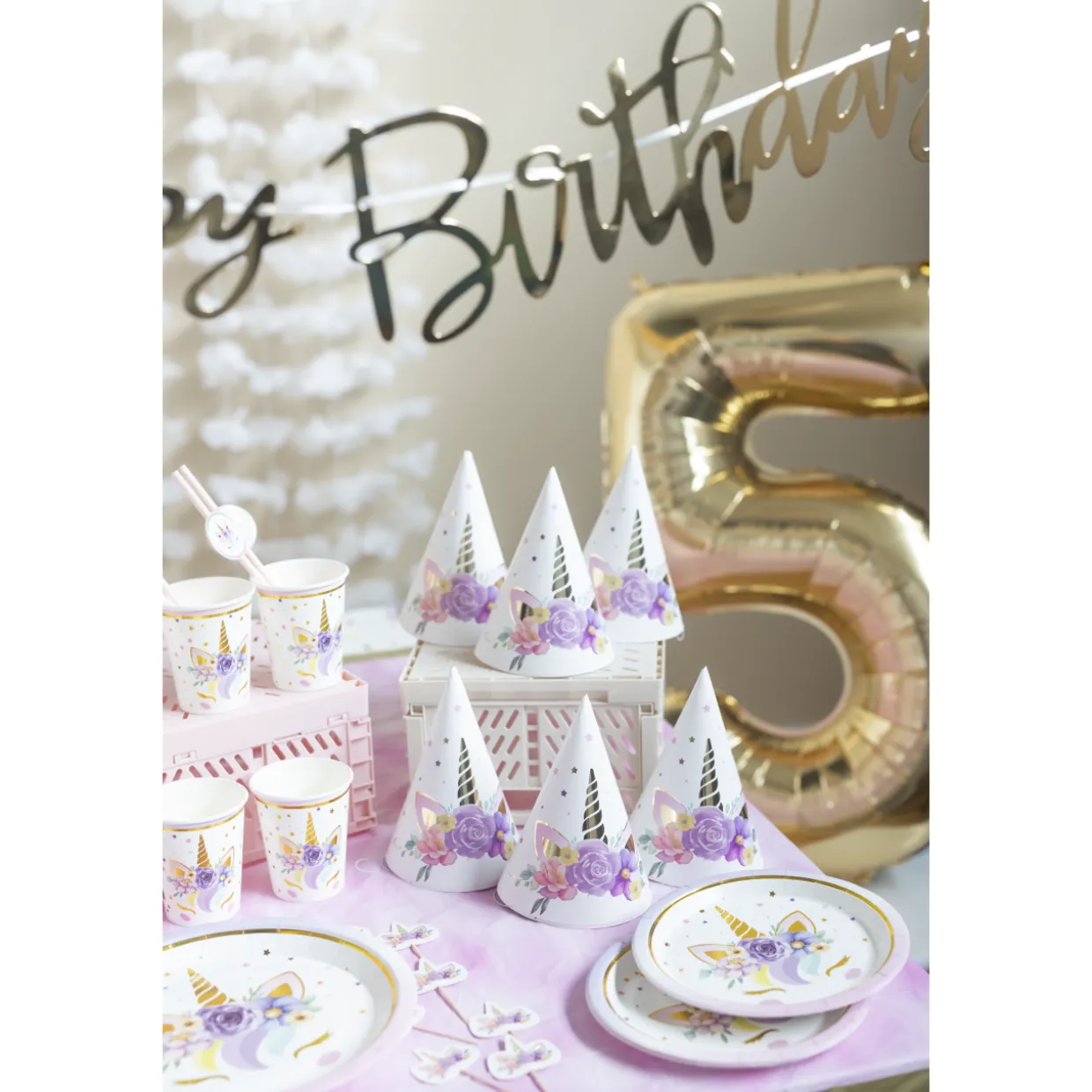 Partyhattu Let's Party 8 kpl Yksisarvinen
