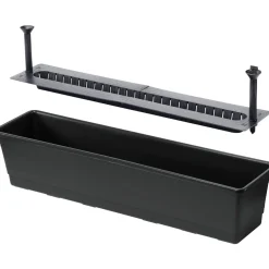 Parvekelaatikko 75 cm kestokastelu musta