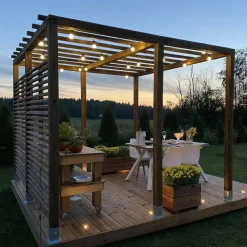 Pergola Patio Terassit 3x4m, kestopuu