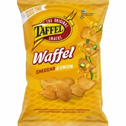 Perunalastu Taffel 135 g Waffel Cheddar & Onion