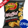 Perunalastu Taffel 270 g Waffel Sourcream & Black Pepper