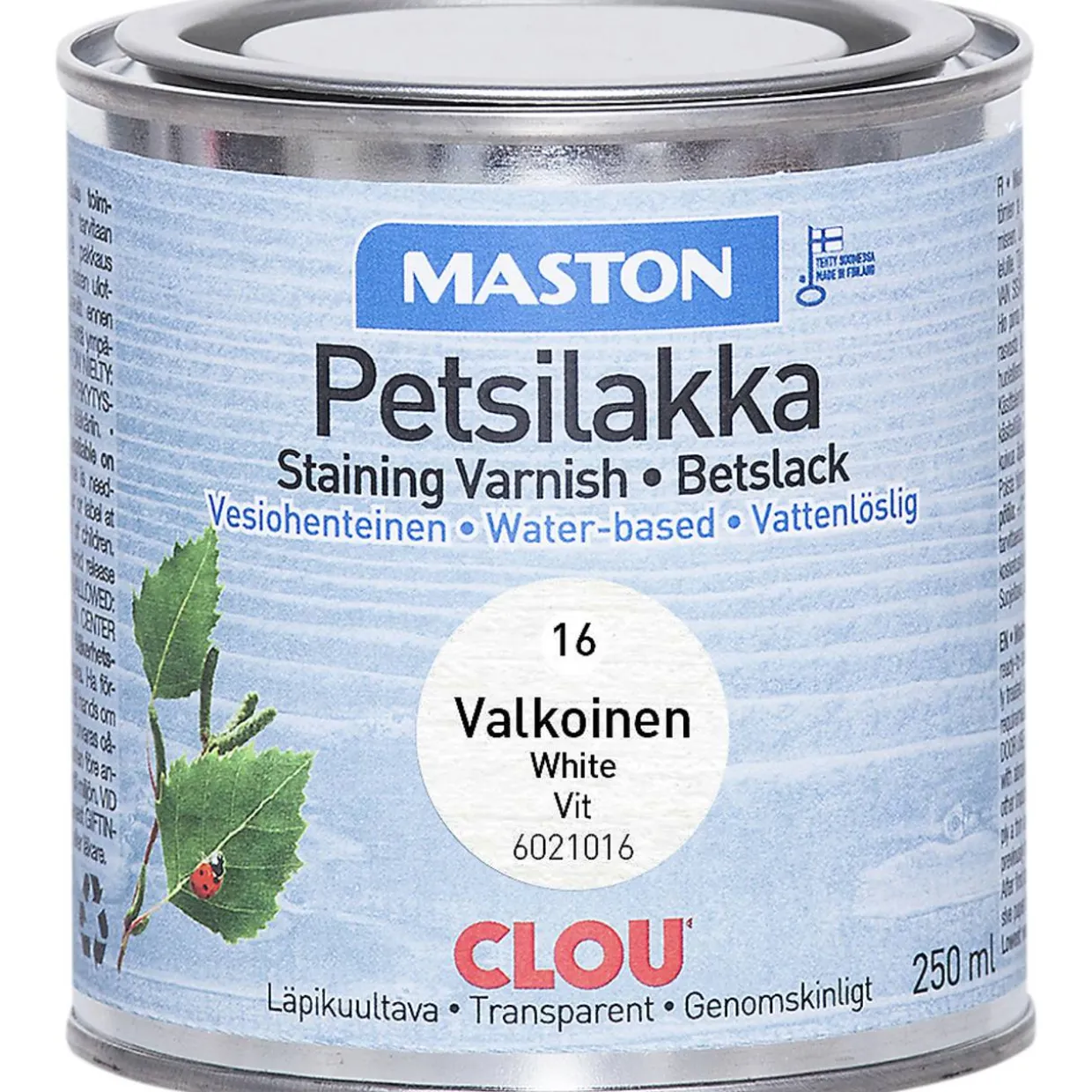Petsilakka 250 ml Woodmix Clou 16 valkoinen