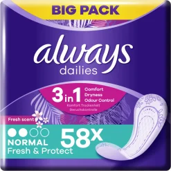 Pikkuhousunsuoja Always 58 kpl Fresh Normal