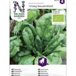 Pinaatti siemen Nelson Garden Basic Vroeg Reuzenblad Organic