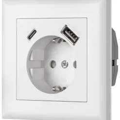 Pistorasia Fjord schuko + USB A+C