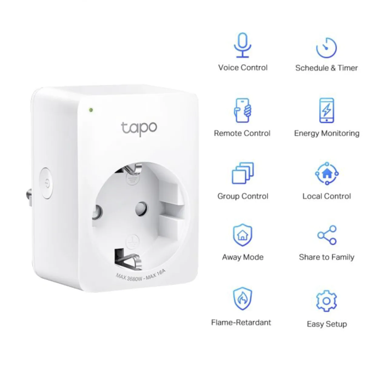 Pistorasia TP-LINK 4-pack Tapo P110 Mini Smart Wi-Fi