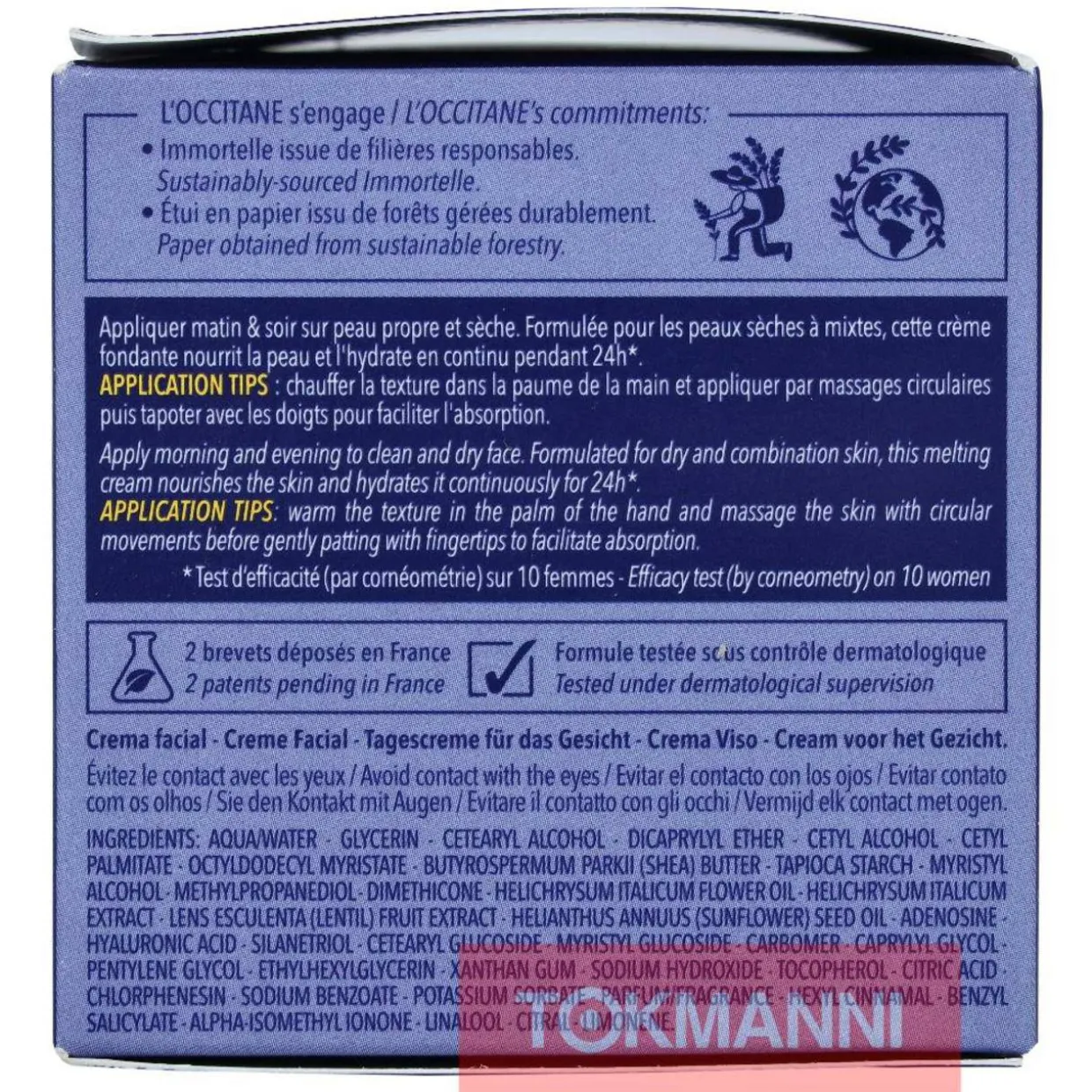 Päivävoide, L'Occitane 50 ml Immortelle Precious