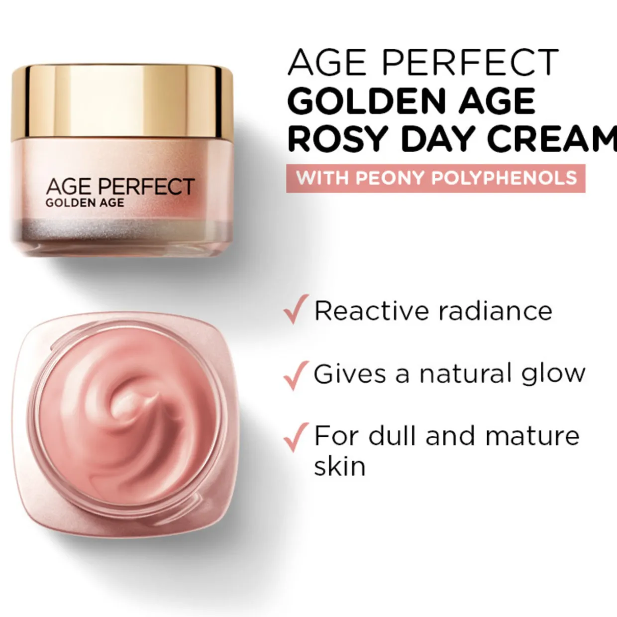 Päivävoide Loreal 50 ml Golden Age Rosy Glow